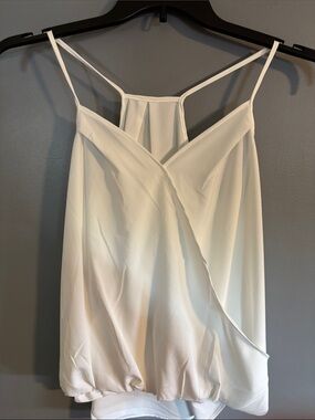 Ivory Sleeveless Surplice Cami Top